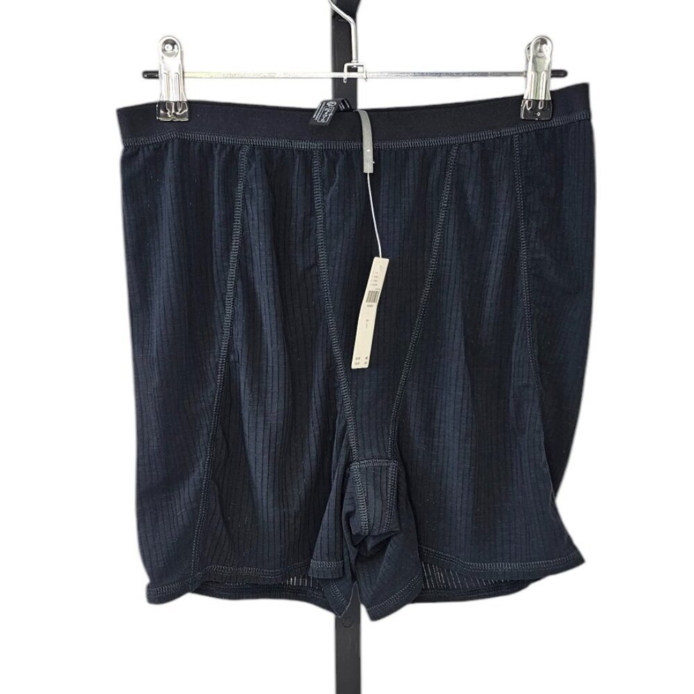 Antrhopologie Ribbed Brief Shorts Pajama Sleepwear Bottoms Black Size Small NWT